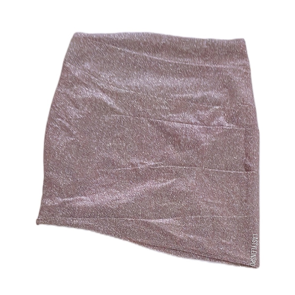 REVOLVE ALIX NYC Asymmetrical Mini Skirt in Metallic Pink Size Small